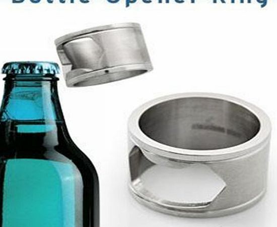 Funky Piercings Bottle opener ring, great gift/gadget UK size Q