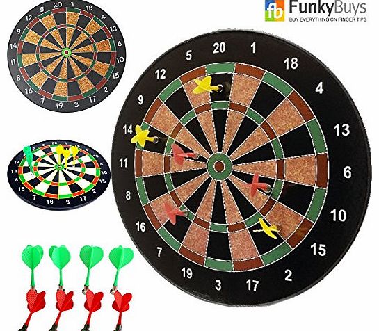 FunkyBuys 18`` Official Size Strong Magnetic Dartboard w/ 6 Darts Included Club Cafe Pub Party Game Toy Doink It
