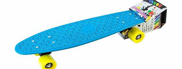 RETRO CRUISER PENNY STYLE SKATEBOARD COMPLETE 22`` SKATE BOARD NEW (BLUE)