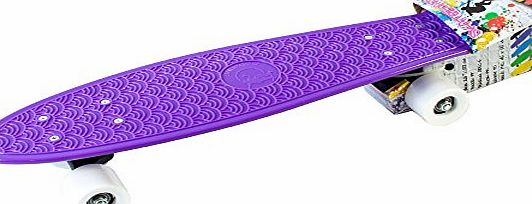 FunkyBuys RETRO CRUISER PENNY STYLE SKATEBOARD COMPLETE 22`` SKATE BOARD NEW (Purple)