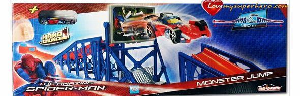 The Amazing Spiderman Monster Jump Track Set Hand Launcher 1.50m Long New Toy