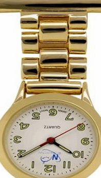 FunkyFobz Essential Fob Watch For Nurse, Midwife and Other Professionals (Gold)