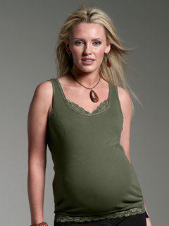 Lace Detail Khaki Top