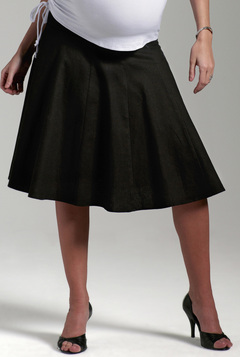 Linen Black Skirt