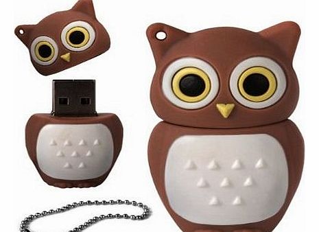 FunnyHouse 4GB Novelty Cute Brown Owl USB 2.0 Flash Drive Data Memory Stick Device
