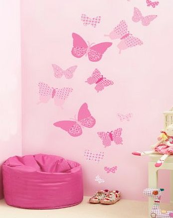 Pink Butterflies Room Kit