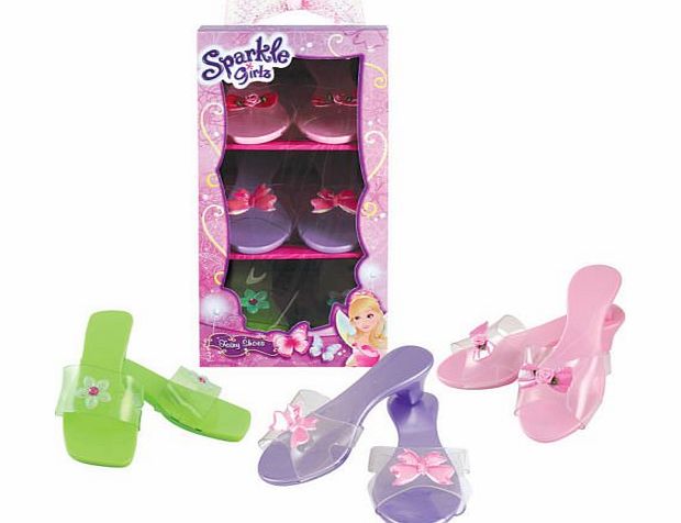 Funville GIRLS DRESS UP FAIRY TALE SHOES PRINCESS PINK PURPLE FANCY BIRTHDAY XMAS GIFT