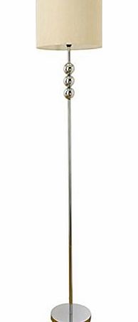 Furnished Littlewoods Cream Chrome 3 Ball Floor Lamp