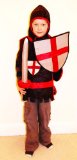 A high quality complete Knight outfit with Tunic, Hood, Sword and Shield