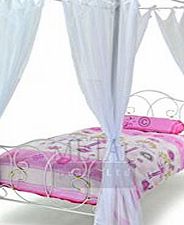 Furniture Expressions Ballet 4 Poster With Dropes Metal Single Bed