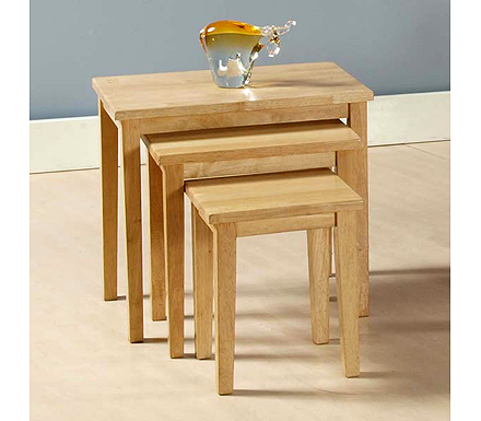 Furniture Link Adeline Solid Wood Nest of Tables - WHILE STOCKS