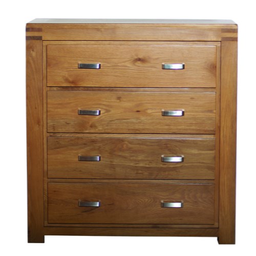 Furniture Link Boston Solid Oak 4 Drawer Chest
