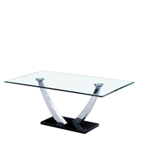 Furniture Link Clearance - Curve Marble and Glass Coffee Table