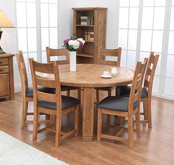 Furniture Link Dallum Solid Oak Round Dining Set