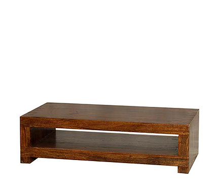 Furniture Link Malaya Mango Low Coffee Table with Shelf