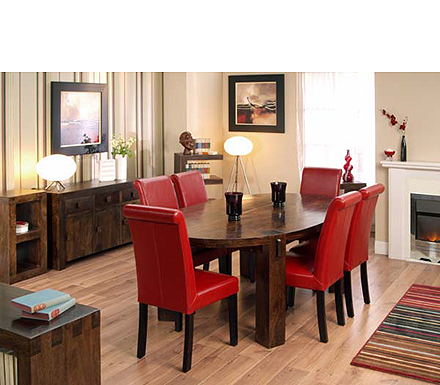 Malaya Mango Oval Dining Table