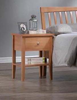Furniture Link Norway Bedside Table in Beech