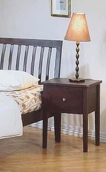 Furniture Link Norway Bedside Table in Cappuccino