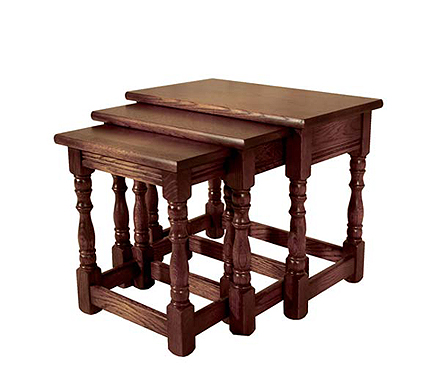 Furniture Link Olde Manor Oak Nest Of Tables