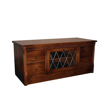Furniture Link Olde Manor Oak Wide TV Unit
