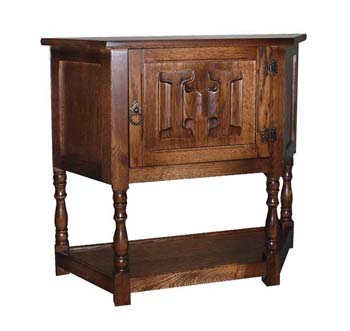 Furniture Link Olde Regal Oak Canted Sideboard - WHILE STOCKS