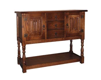 Furniture Link Olde Regal Oak Large Sideboard - WHILE STOCKS