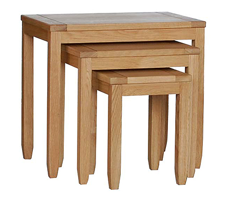 Furniture Link Staten Oak Nest Of Tables - WHILE STOCKS LAST!