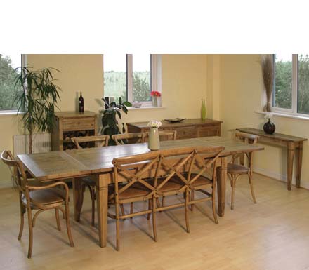 Furniture Monkey Oakgrove Large Rectangular Extending Dining Table