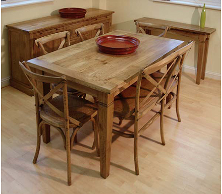 Furniture Monkey Oakgrove Rectangular Bench Dining Set
