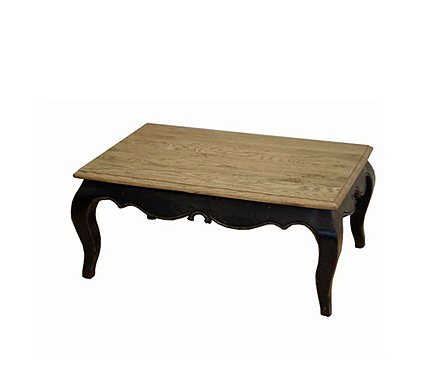 Furniture Monkey Touraine Black and Oak Rectangular Coffee Table