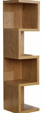 Furniture Solutions Chicago Tall S Shape Shelf - Oak