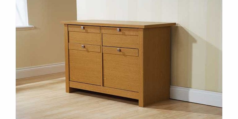 Furniture Solutions Fuse Two Door Two Drawer Sideboard - Oak