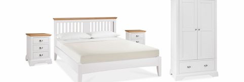 Furniture Village Emily King Size Bedstead with Two Bedside Table