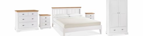 Furniture Village Emily King Size Bedstead with Two Bedside Tables