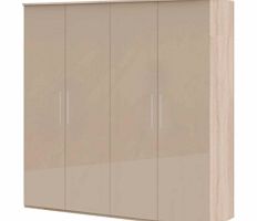 Furniture Village Timba 4 door wardrobe with polished doors 2268