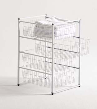 Furniture123 4 Basket Storage Rack