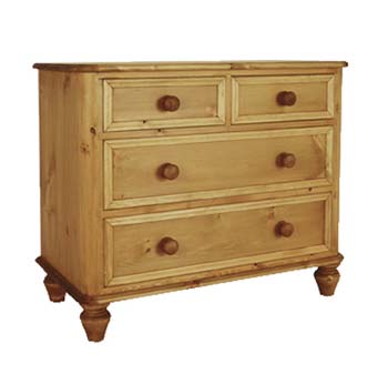 Furniture123 Abbey 2 over 2 Pine Chest of Drawers
