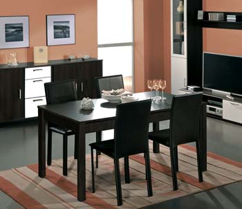 Furniture123 Accord Walnut Rectangular Dining Table
