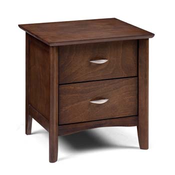 Furniture123 Ada Solid Wood 2 Drawer Bedside Table