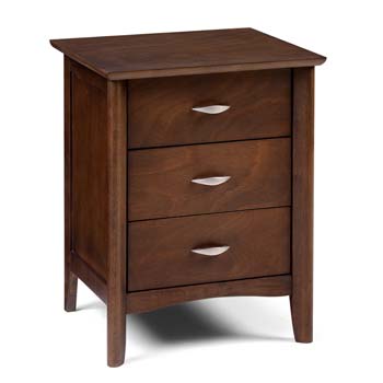Ada Solid Wood 3 Drawer Bedside Table