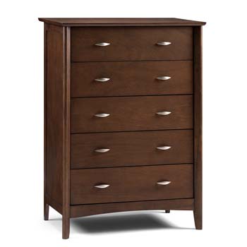 Ada Solid Wood 5 Drawer Chest
