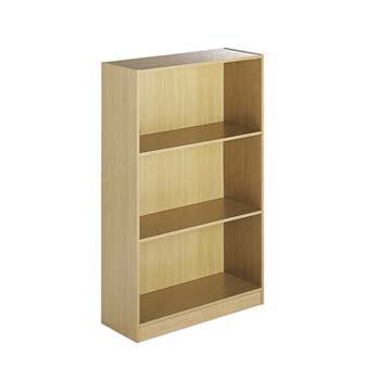 Adam 3 Shelf Bookcase in Oak