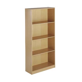 Adam 4 Shelf Bookcase in Oak