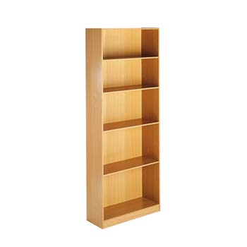 Adam 5 Shelf Bookcase in Beech