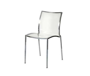 Furniture123 Adelie Dining Chair in Clear (set of 4) - FREE
