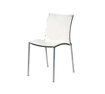 Furniture123 Adelie Dining Chair in White (set of 4) - FREE