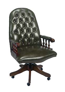 Furniture123 Admiral Leather Swivel Chair