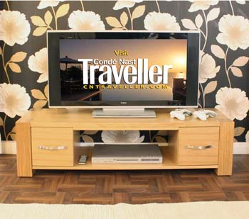Furniture123 Aldan Solid Oak Widescreen TV Unit