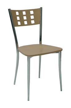Furniture123 Amalfi Chair with Wooden Seat