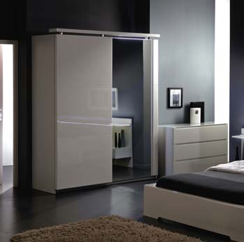 Furniture123 Ambynight 2 Door Mirrored Wardrobe